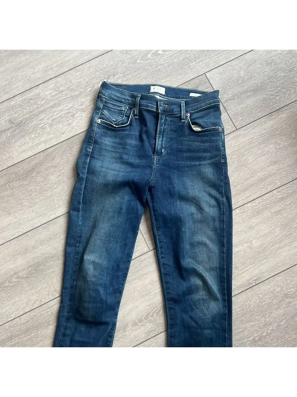 Agolde Sophie crop denim jeans distressed hem size 26 - Picture 3 of 8